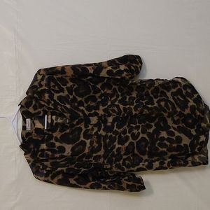 Beautiful Leopard Print Oversized Blouse